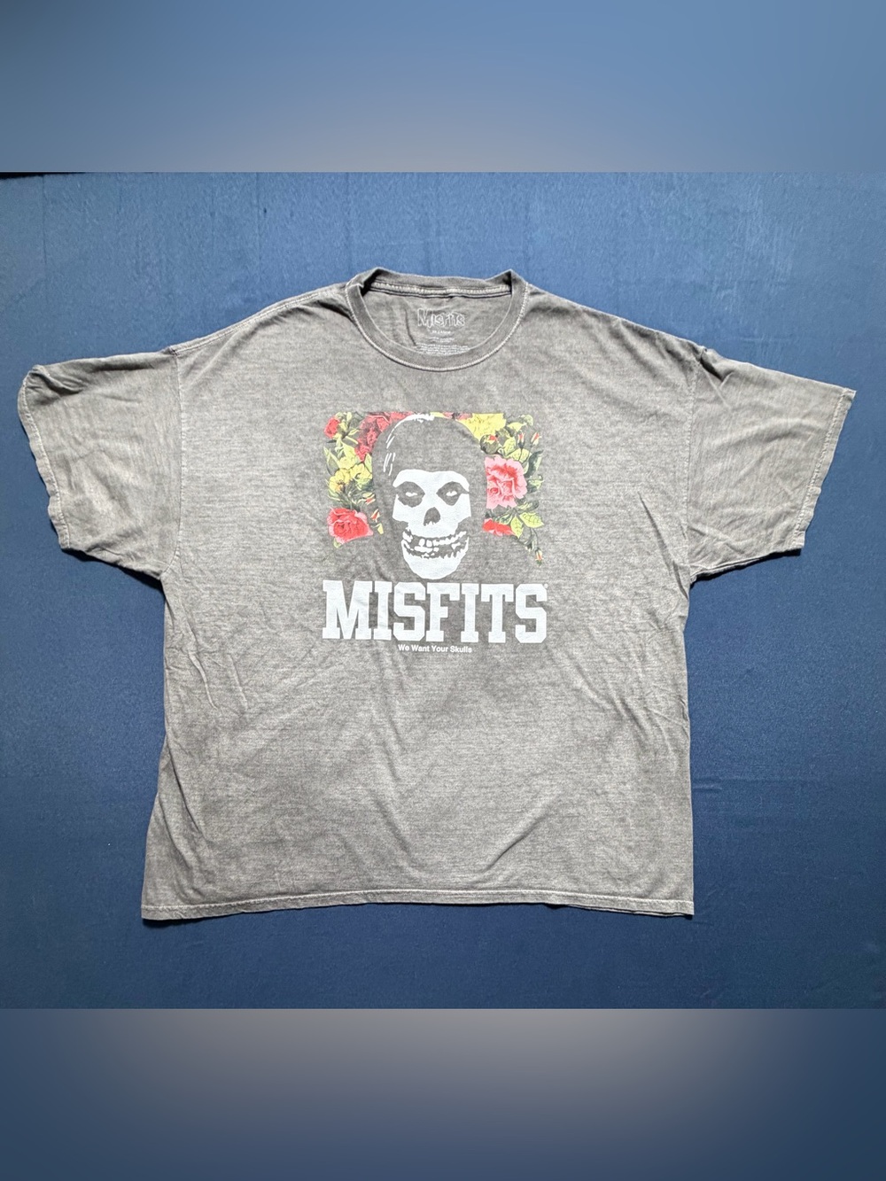 Misfits 100% Cotton Heather Gray Graphic T-Shirt Size 3XL NWOT